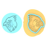 Cardinal Head Cookie Cutter | Stamp | Stencil #2 Animals & Dinosaurs Cookie Cutter Lady MINI - 2 Inches (5cm) **BUNDLE** Cutter + Debosser 