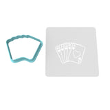 Cards Royal Flush Hearts Cookie Cutter | Stamp | Stencil #1