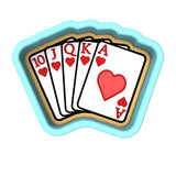 Cards Royal Flush Hearts Cookie Cutter | Stamp | Stencil #1