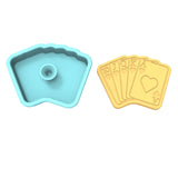 Cards Royal Flush Hearts Cookie Cutter | Stamp | Stencil #1