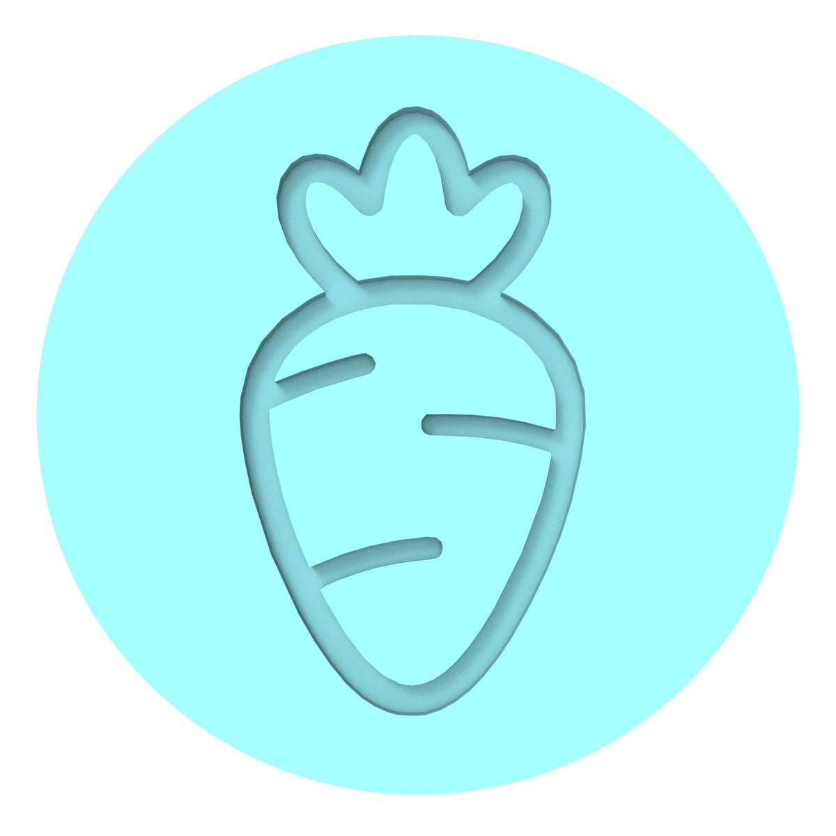 Carrot Cookie Cutter | Stamp | Stencil #2A Animals & Dinosaurs Cookie Cutter Lady MINI - 2 Inches (5cm) Debosser ONLY 