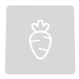Carrot Cookie Cutter | Stamp | Stencil #2A Animals & Dinosaurs Cookie Cutter Lady MINI - 2 Inches (5cm) Stencil ONLY 