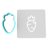Carrot Cookie Cutter | Stamp | Stencil #2A Animals & Dinosaurs Cookie Cutter Lady MINI - 2 Inches (5cm) **BUNDLE** Cutter + Stencil 