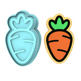 Carrot Cookie Cutter | Stamp | Stencil #2A Animals & Dinosaurs Cookie Cutter Lady MINI - 2 Inches (5cm) **BUNDLE** Cutter + Stamp 