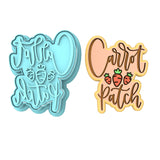 Carrot Patch Cookie Cutter | Stamp | Stencil Animals & Dinosaurs Cookie Cutter Lady MINI - 2 Inches (5cm) **BUNDLE** Cutter + Stamp 
