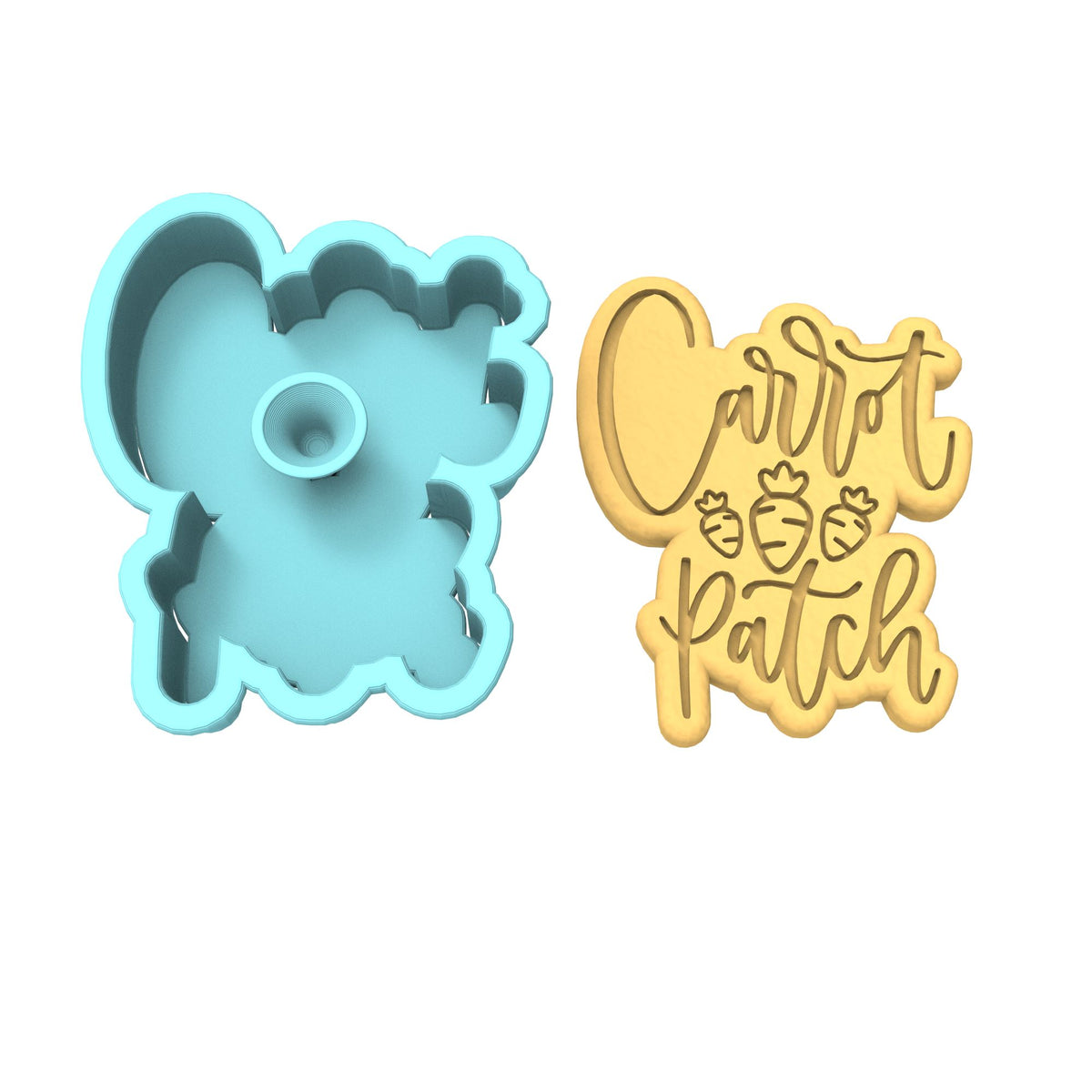 Carrot Patch Cookie Cutter | Stamp | Stencil Animals & Dinosaurs Cookie Cutter Lady 
