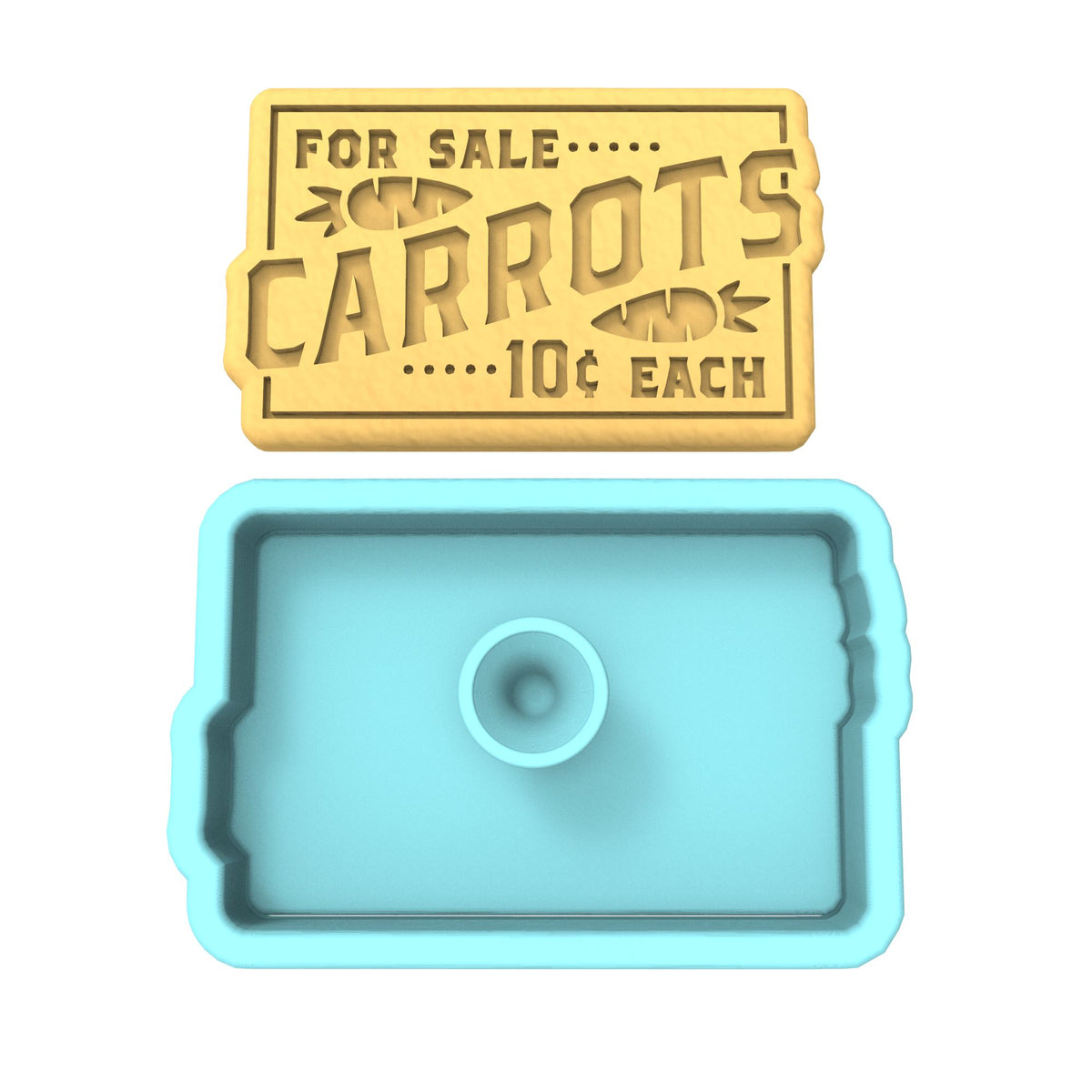 Carrots For Sale 10 Cents Cookie Cutter | Stamp | Stencil Animals & Dinosaurs Cookie Cutter Lady 
