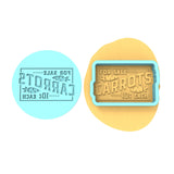 Carrots For Sale 10 Cents Cookie Cutter | Stamp | Stencil Animals & Dinosaurs Cookie Cutter Lady MINI - 2 Inches (5cm) **BUNDLE** Cutter + Debosser 