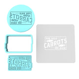 Carrots For Sale 10 Cents Cookie Cutter | Stamp | Stencil Animals & Dinosaurs Cookie Cutter Lady MINI - 2 Inches (5cm) **FULL SET BUNDLE** Cutter + Stamp + Stencil + Debosser **BEST DEAL** 