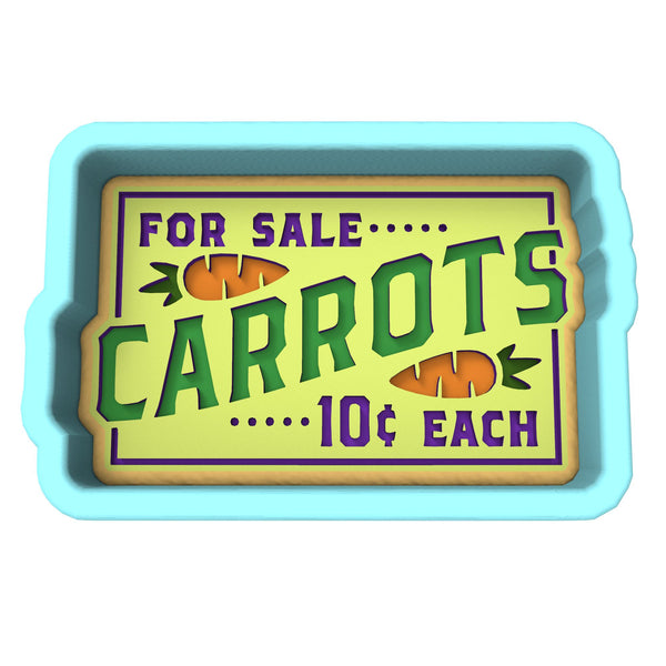 Carrots For Sale 10 Cents Cookie Cutter | Stamp | Stencil Animals & Dinosaurs Cookie Cutter Lady 