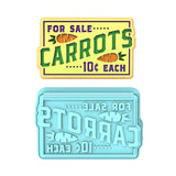 Carrots For Sale 10 Cents Cookie Cutter | Stamp | Stencil Animals & Dinosaurs Cookie Cutter Lady MINI - 2 Inches (5cm) **BUNDLE** Cutter + Stamp 