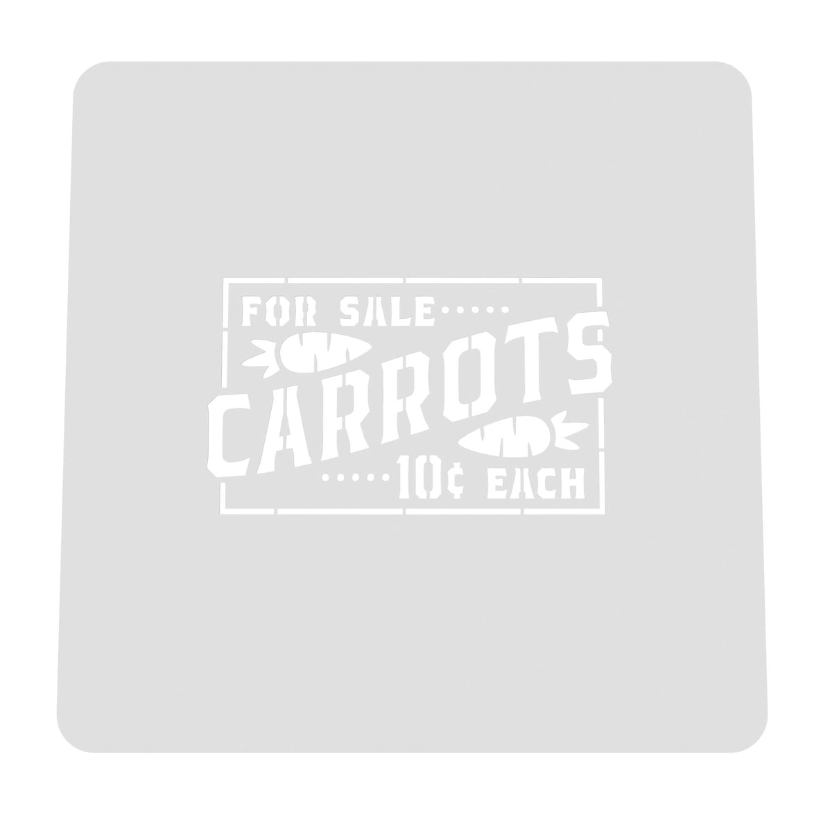Carrots For Sale 10 Cents Cookie Cutter | Stamp | Stencil Animals & Dinosaurs Cookie Cutter Lady MINI - 2 Inches (5cm) Stencil ONLY 