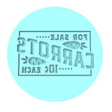 Carrots For Sale 10 Cents Cookie Cutter | Stamp | Stencil Animals & Dinosaurs Cookie Cutter Lady MINI - 2 Inches (5cm) Debosser ONLY 