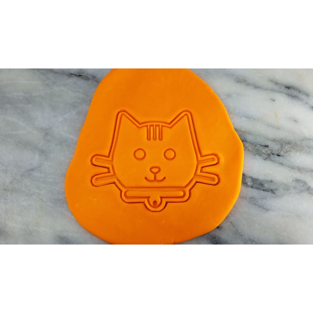 Cat Face Cookie Cutter  Stamp & Outline #1