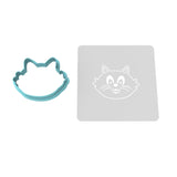 Cat Face Cookie Cutter | Stamp | Stencil #1 Halloween / Fall Cookie Cutter Lady 2 Inch Small Cupcake Cutter Only Yes