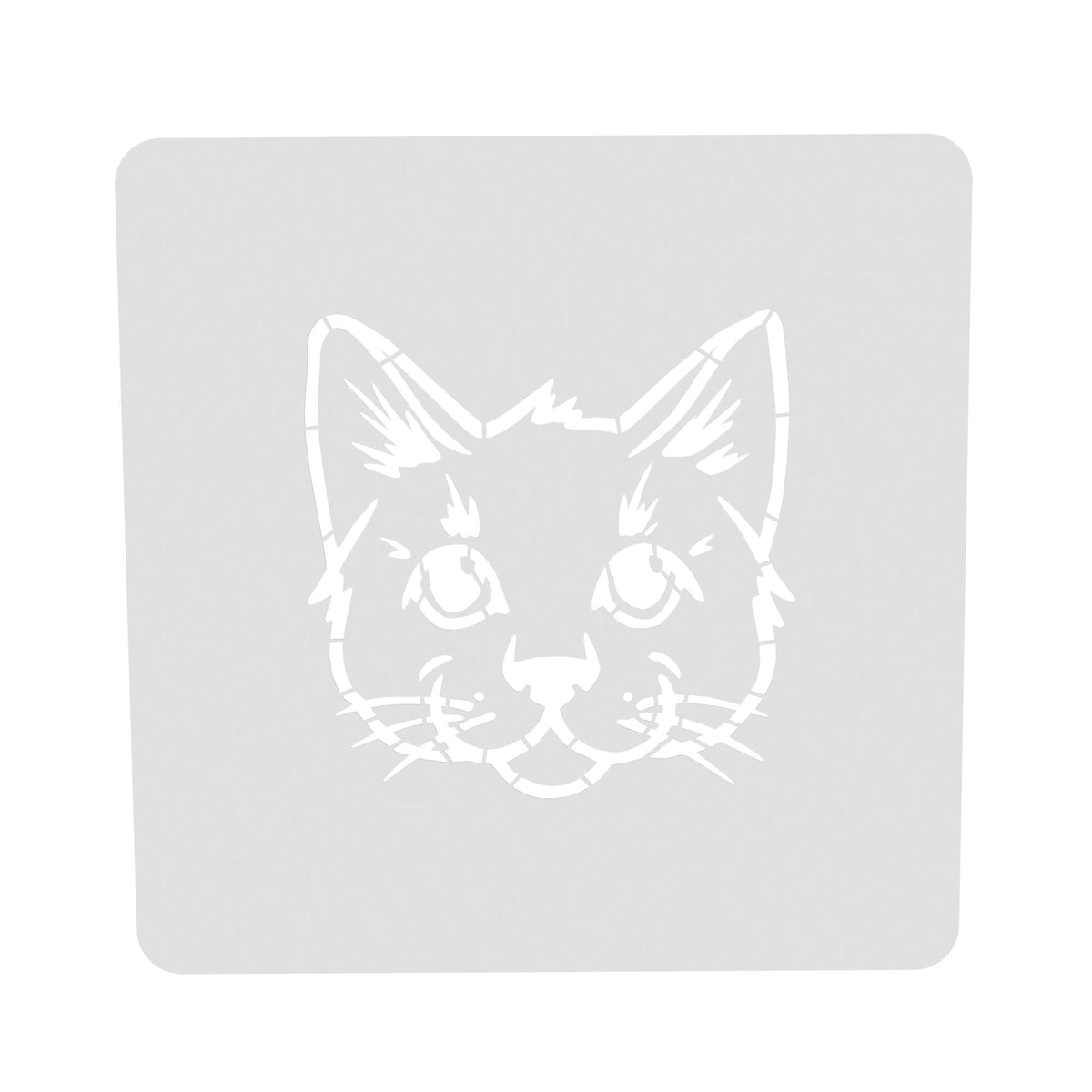 Cat Face Cookie Cutter | Stamp | Stencil #A Animals & Dinosaurs Cookie Cutter Lady MINI - 2 Inches (5cm) Stencil ONLY 