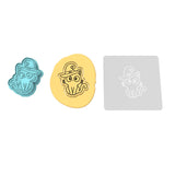 Cat Wearing Hat Cookie Cutter | Stamp | Stencil #1 Halloween / Fall Cookie Cutter Lady 2 Inch Small Cupcake Cutter + Stamp Yes