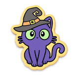 Cat Wearing Hat Cookie Cutter | Stamp | Stencil #1 Halloween / Fall Cookie Cutter Lady 