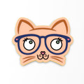 Cat with Glasses Cookie Cutter | Stamp | Stencil #1