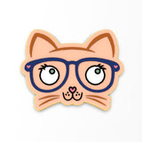 Cat with Glasses Cookie Cutter | Stamp | Stencil #1