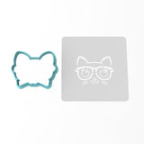 Cat with Glasses Cookie Cutter | Stamp | Stencil #1