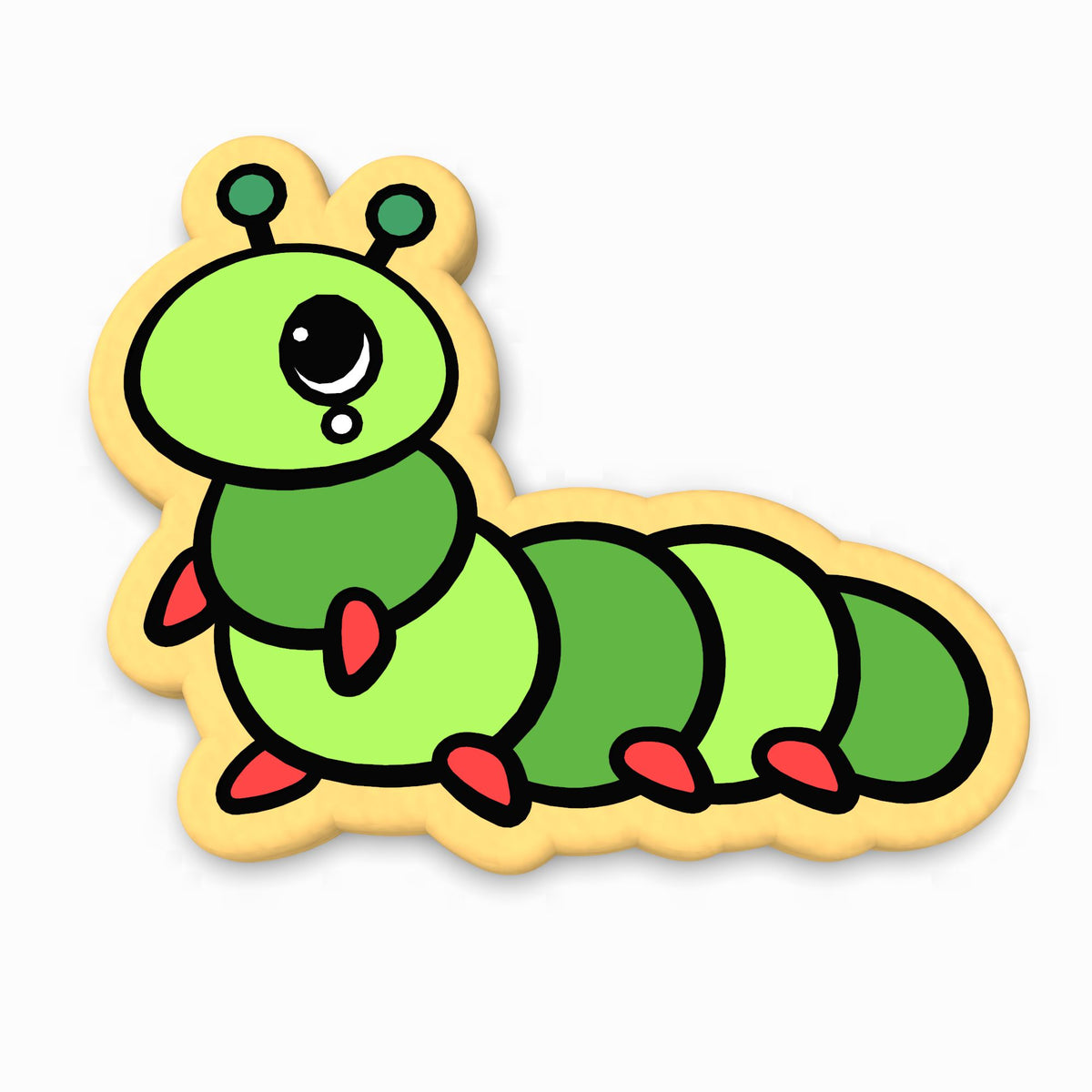 Caterpillar Cookie Cutter | Stamp | Stencil #1