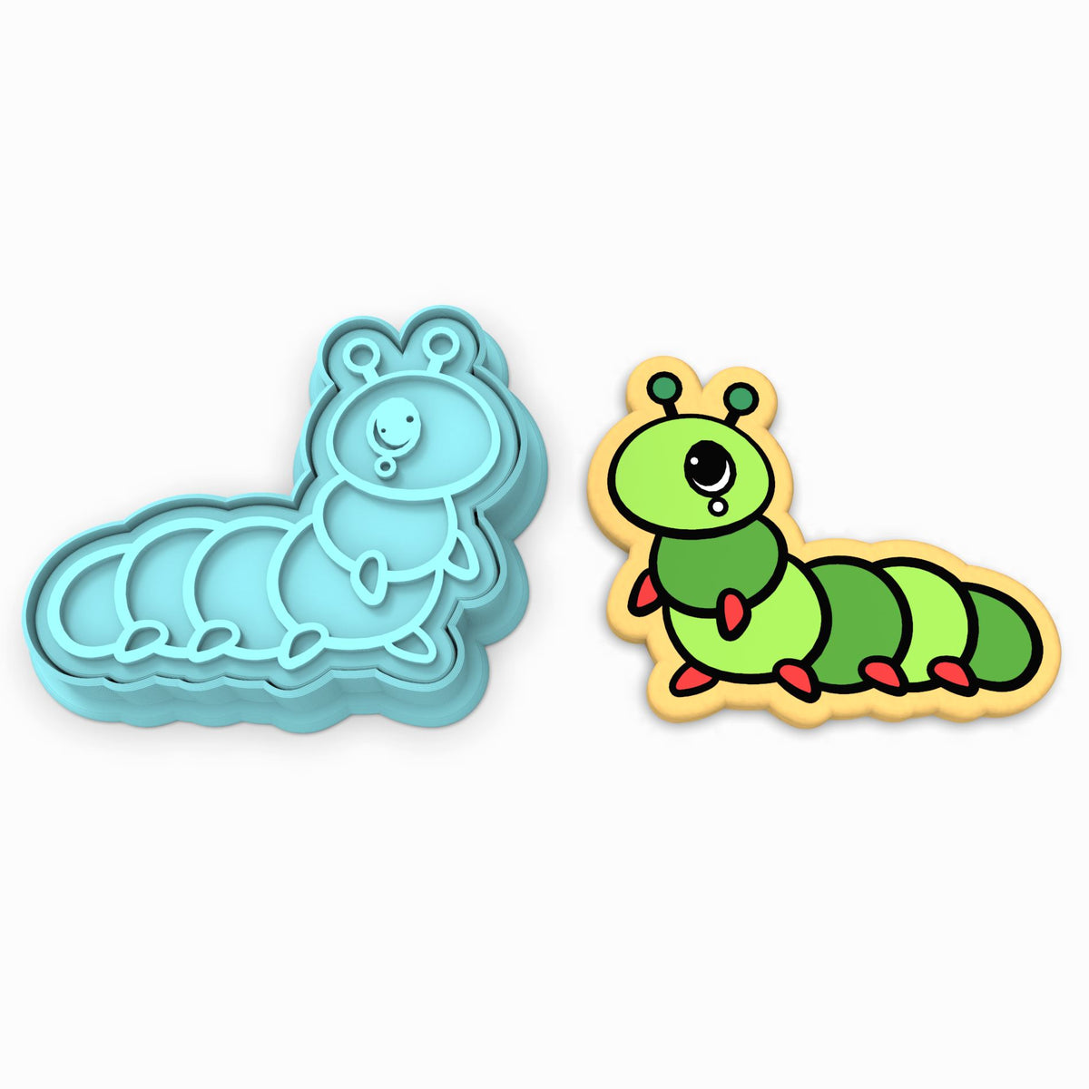 Caterpillar Cookie Cutter | Stamp | Stencil #1