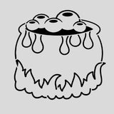 Cauldron Bubbling Cookie Cutter | Stamp | Stencil #1