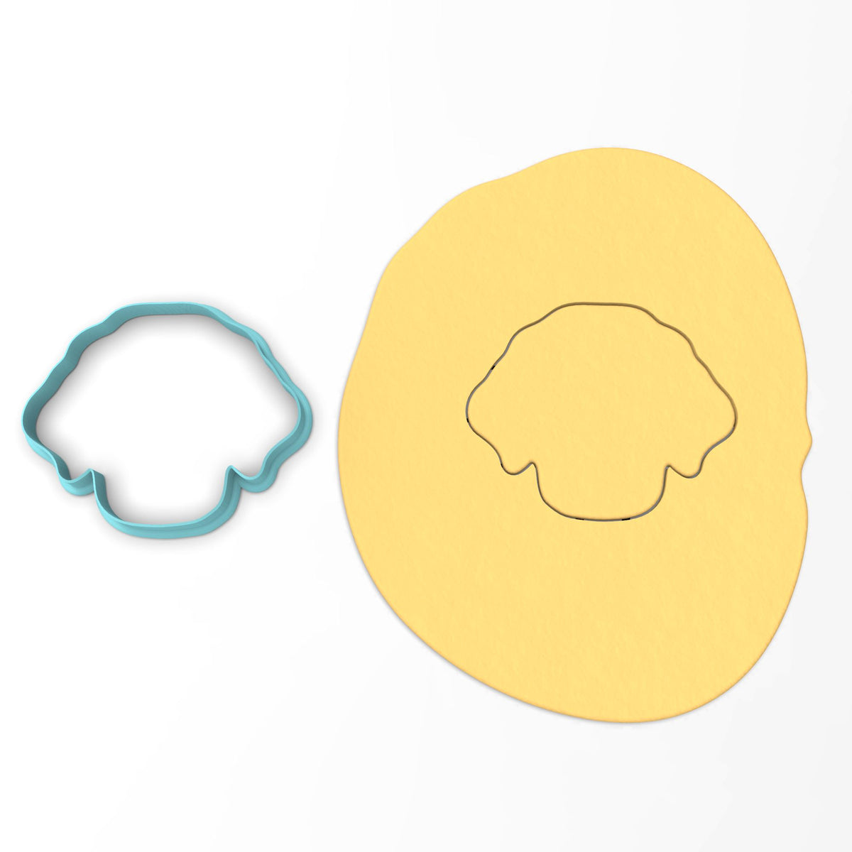CBD Dog Ears Cookie Cutter Outline #1 Miscellaneous Cookie Cutter Lady 5 Inch Jumbo Cookie 