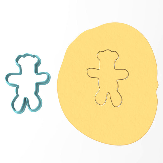 CBD Gingerbread Man Cookie Cutter Outline #1 Xmas / Winter / NYE Cookie Cutter Lady 5 Inch Jumbo Cookie 