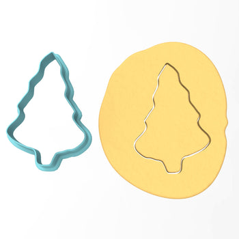 CBD Pine Tree Cookie Cutter Outline #2 Xmas / Winter / NYE Cookie Cutter Lady 5 Inch Jumbo Cookie 