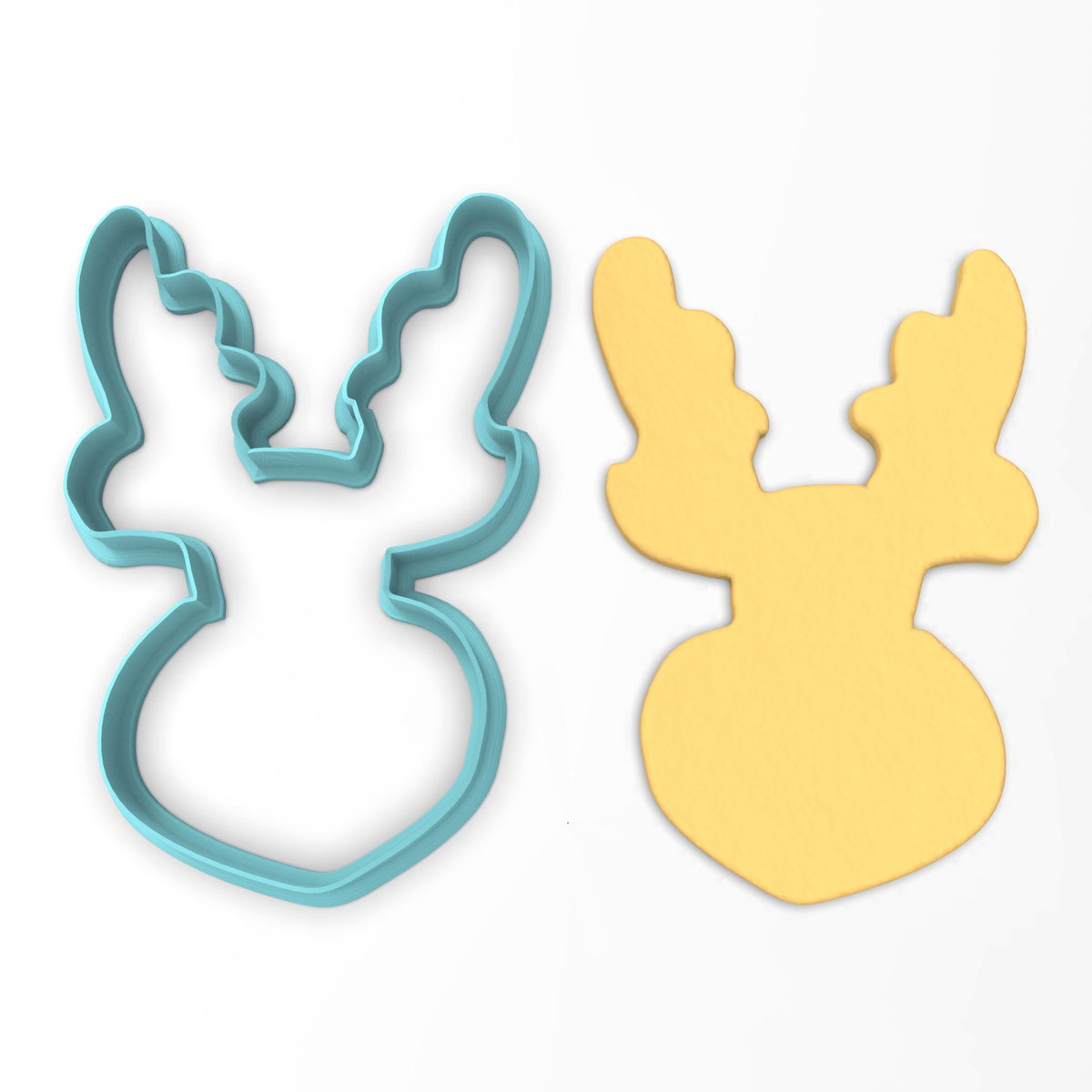 CBD Reindeer Cookie Cutter Outline #1 Xmas / Winter / NYE Cookie Cutter Lady 