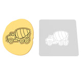 Cement Truck Cookie Cutter | Stamp | Stencil #1