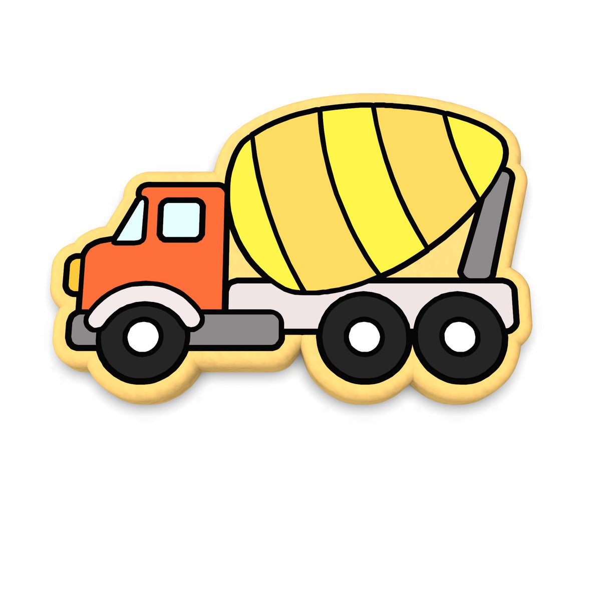 Cement Truck Cookie Cutter | Stamp | Stencil #1
