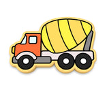 Cement Truck Cookie Cutter | Stamp | Stencil #1