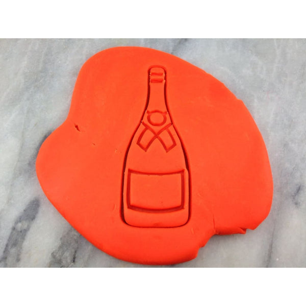 Champagne Cookie Cutter  Stamp & Outline #1