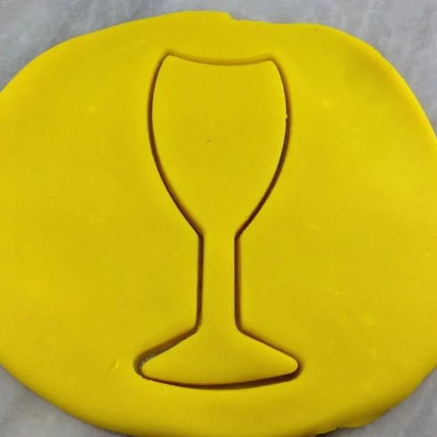 Champagne Glass Cookie Cutter Outline #1 Xmas / Winter / NYE Cookie Cutter Lady 