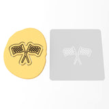 Checkered Flag Cookie Cutter | Stamp | Stencil #1
