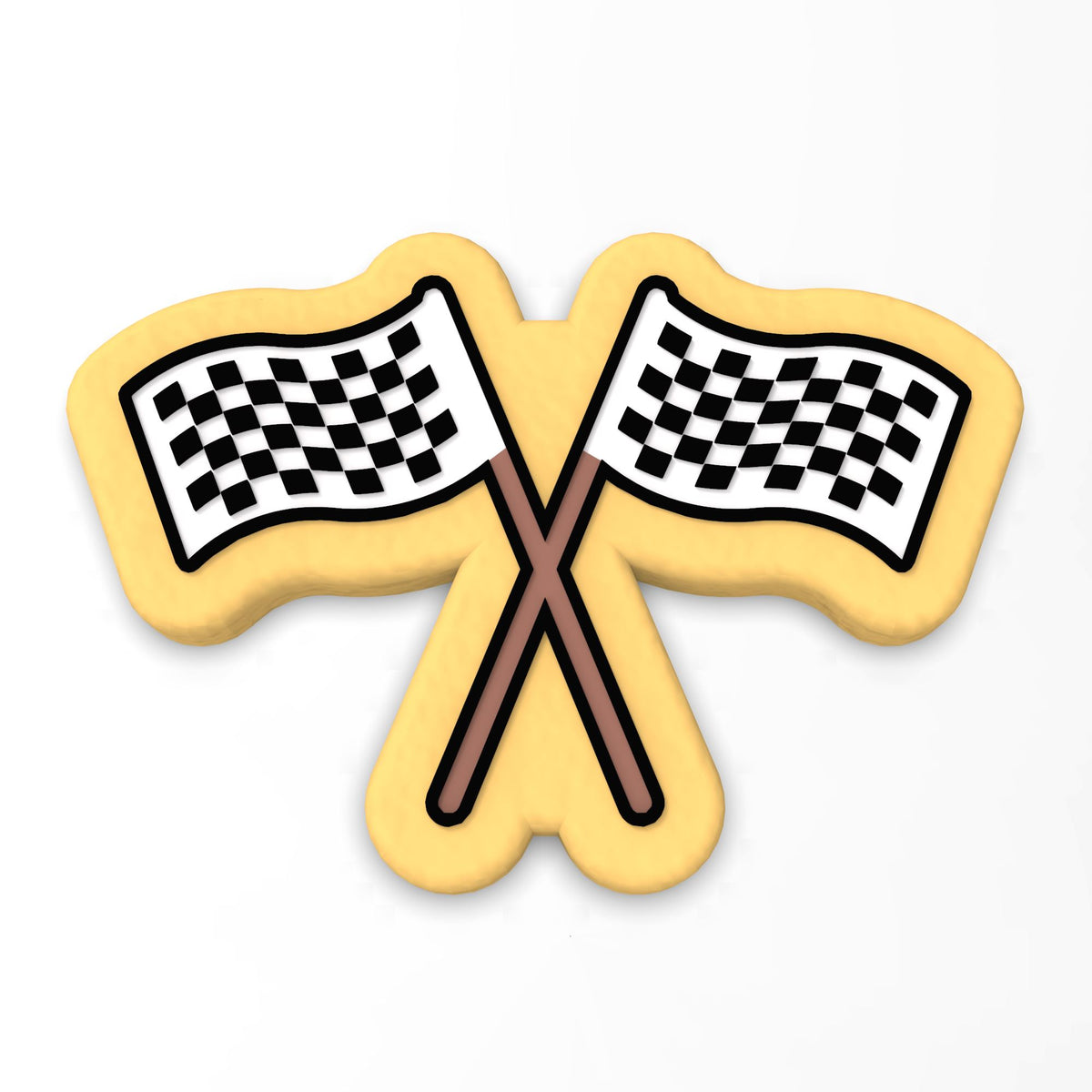 Checkered Flag Cookie Cutter | Stamp | Stencil #1