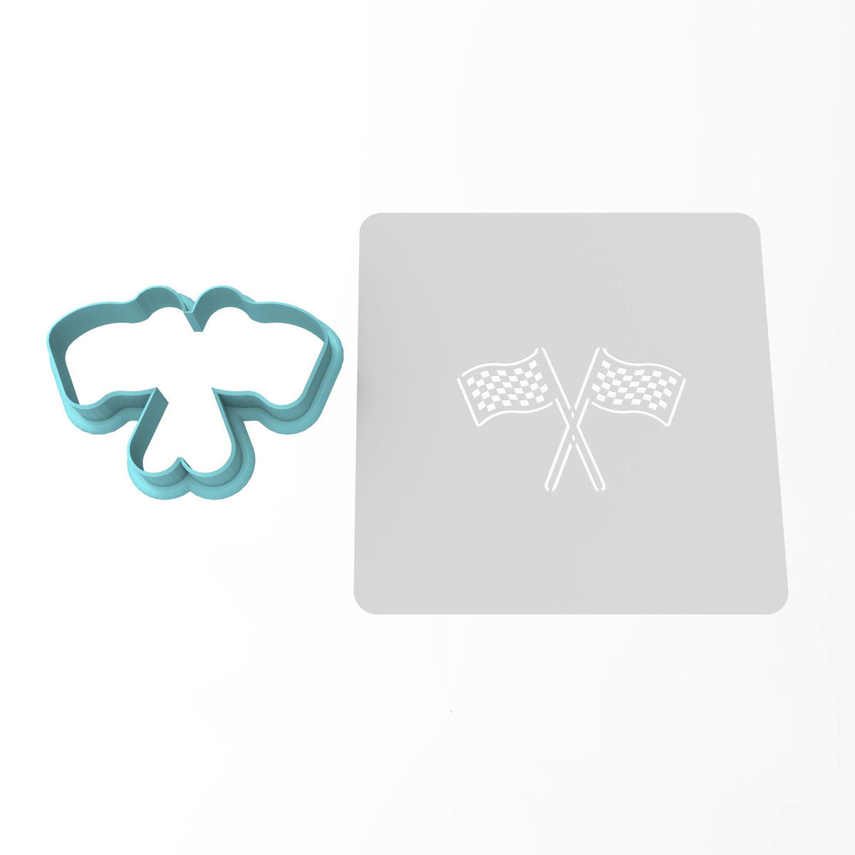 Checkered Flag Cookie Cutter | Stamp | Stencil #1