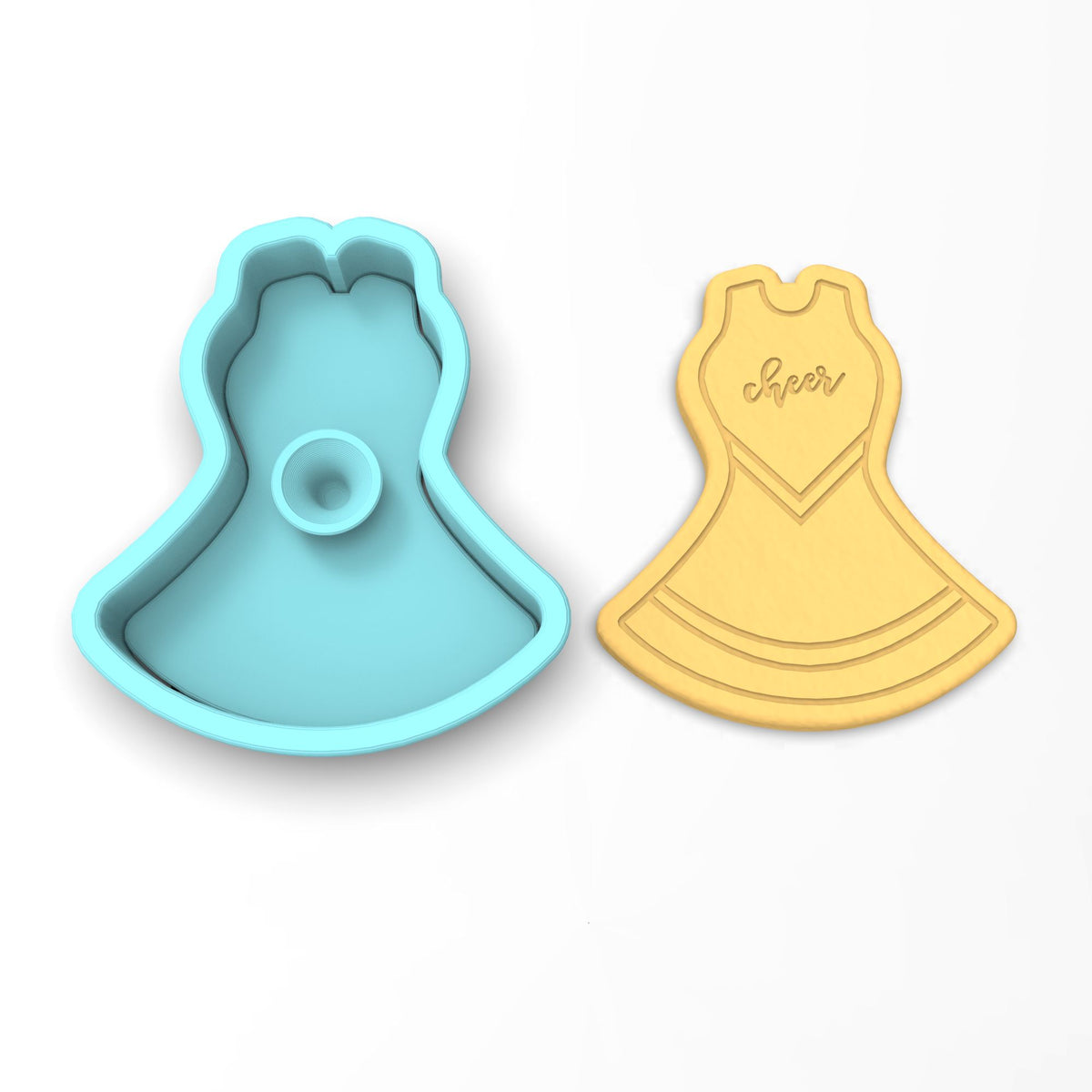 Cheer Uniform Cookie Cutter | Stamp | Stencil #1 Sports Cookie Cutter Lady 