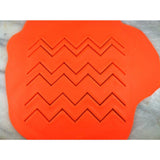 Chevron Fondant Cookie Cutters - 3 Different Sizes - Fondant & Plaques