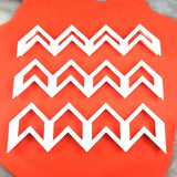 Chevron Fondant Cookie Cutters - 3 Different Sizes - Fondant & Plaques