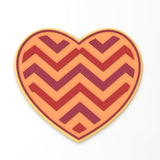 Chevron Heart Cookie Cutter | Stamp | Stencil #1