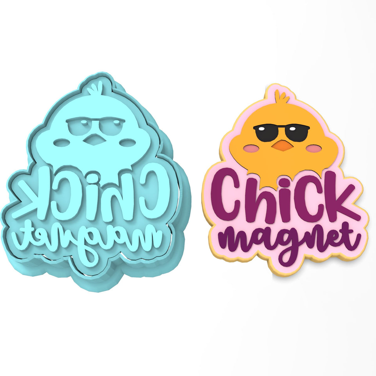 Chick Magnet Cookie Cutter | Stamp | Stencil #1