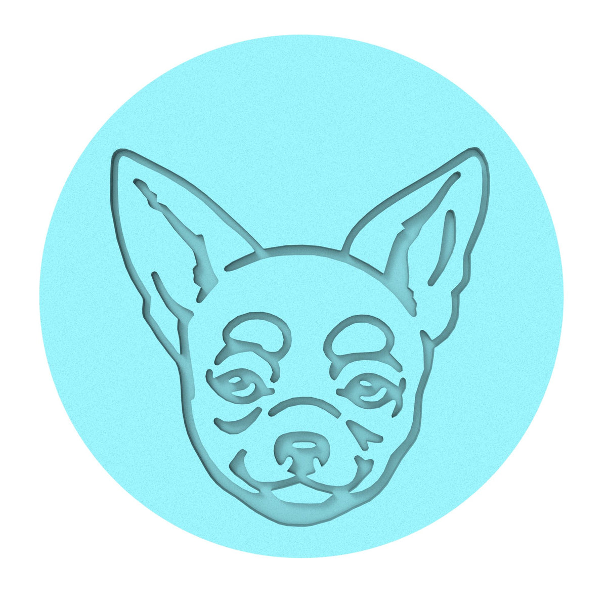 Chihuahua Cookie Cutter | Stamp | Stencil #1 Animals & Dinosaurs Cookie Cutter Lady MINI - 2 Inches (5cm) Debosser ONLY 