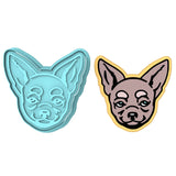 Chihuahua Cookie Cutter | Stamp | Stencil #1 Animals & Dinosaurs Cookie Cutter Lady MINI - 2 Inches (5cm) **BUNDLE** Cutter + Stamp 