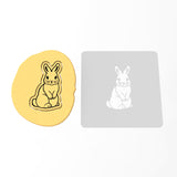 Chocolate Bunny Cookie Cutter | Stamp | Stencil #1