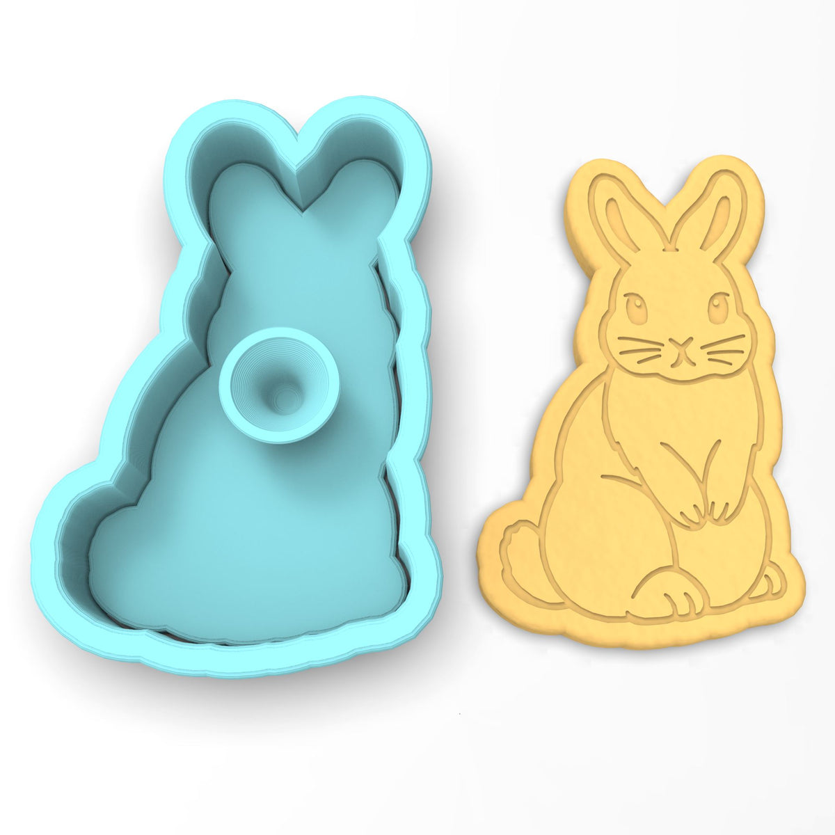 Chocolate Bunny Cookie Cutter | Stamp | Stencil #1