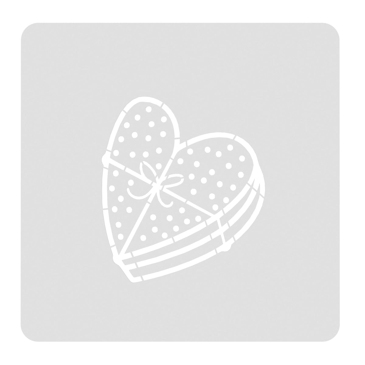 Chocolate Heart Box Cookie Cutter | Stamp | Stencil #1 Wedding / Baby / V Day Cookie Cutter Lady MINI - 2 Inches (5cm) Stencil ONLY 